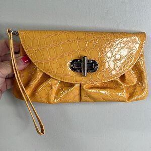 Main Street Collection Orange/Gold Clutch/Wristlet